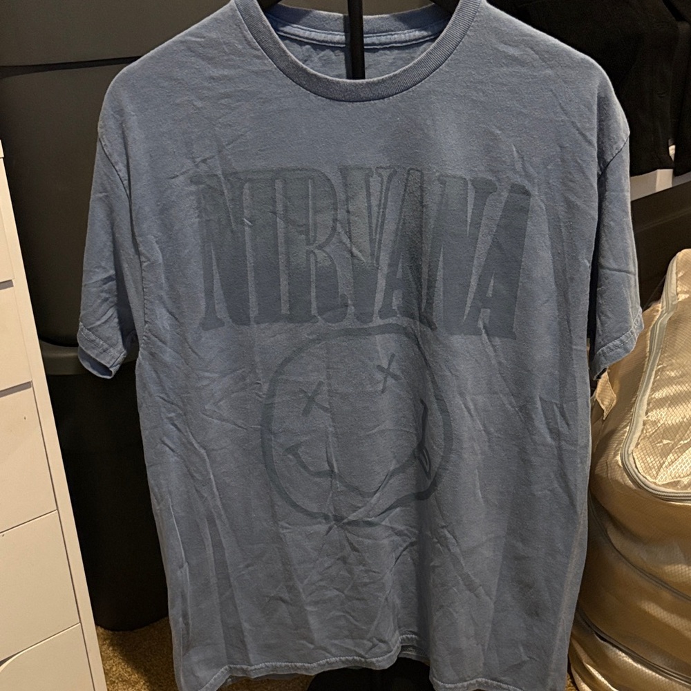 NIRVANA Slate Blue Short Sleeve Tee